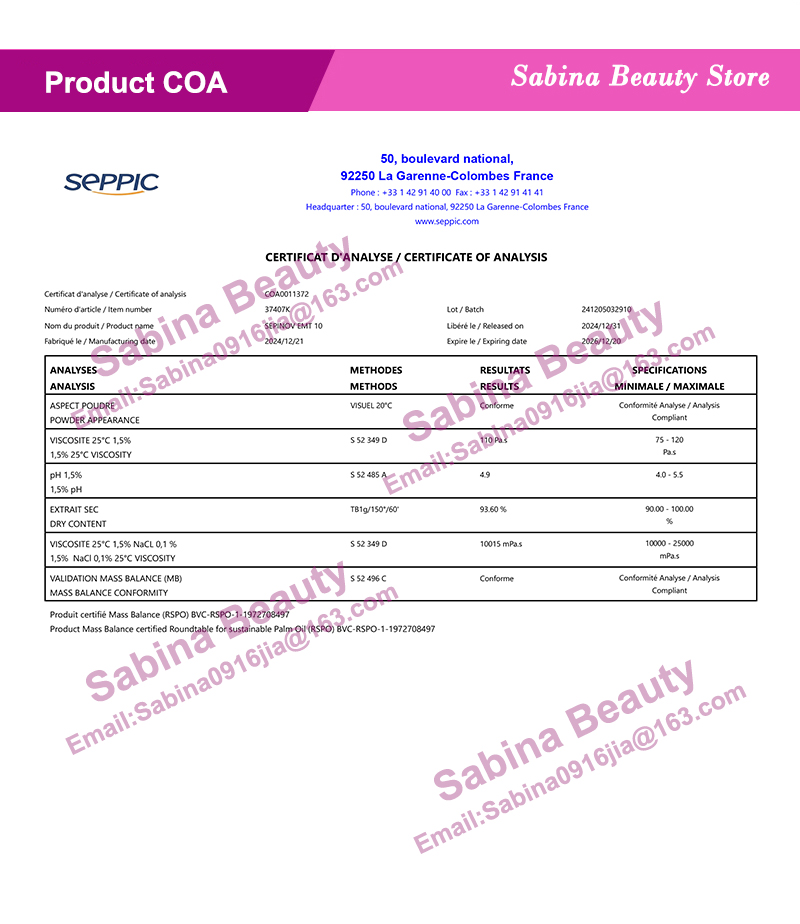 COSMETIC Ingredient SEPINOV EM - Skincare Ingredients ulasan dan harga