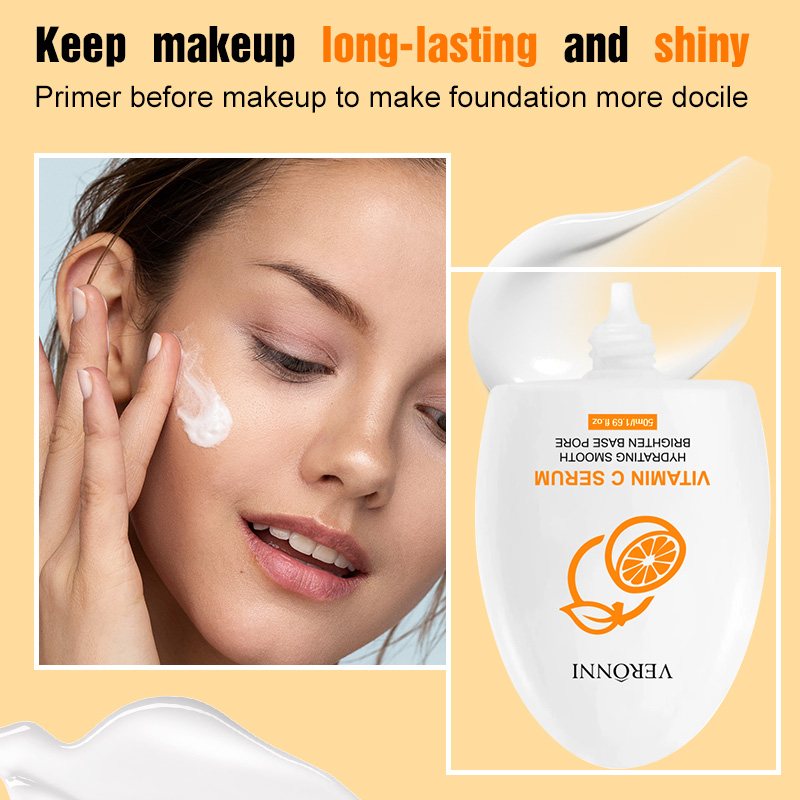 Vitamin C Primer 50ml – with S - Squalane Oil Lightweight ulasan dan harga
