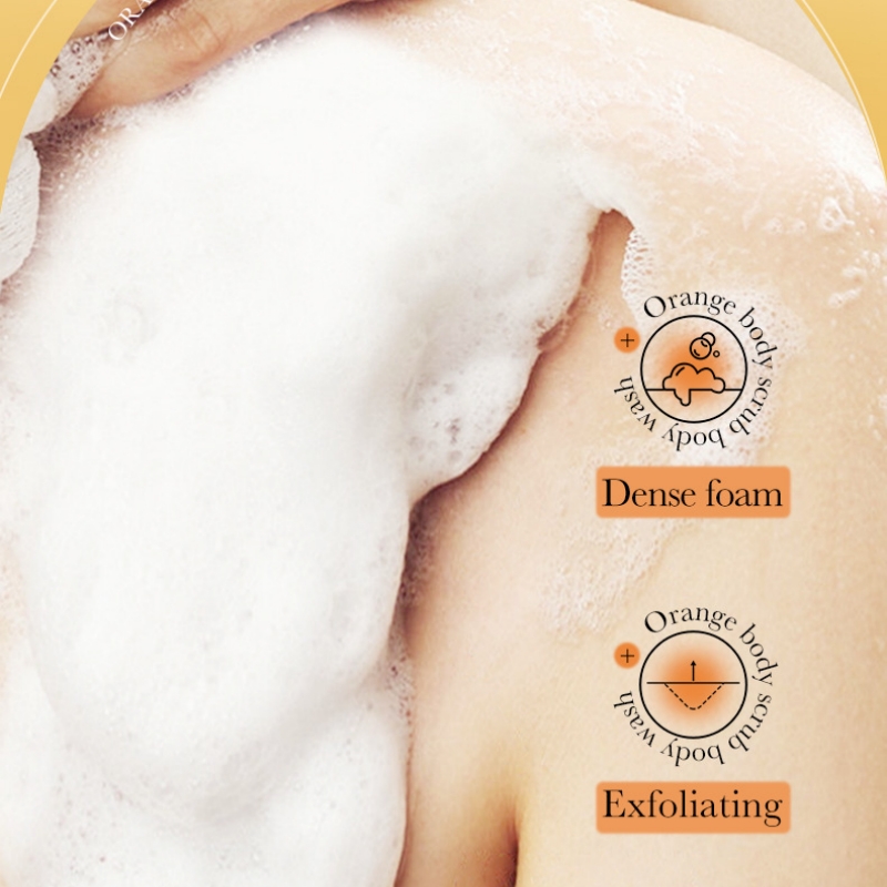 300ml Orange Body Scrub Shower - Skincare Ingredients ulasan dan harga